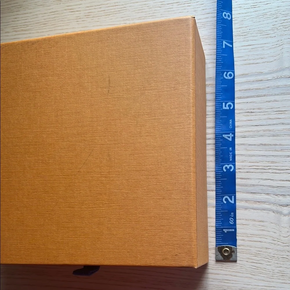 Louis Vuitton Empty Orange Box with Blue Tab & Holiday Ribbon